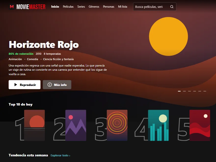 Captura del theme Cinema